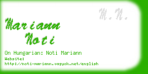 mariann noti business card